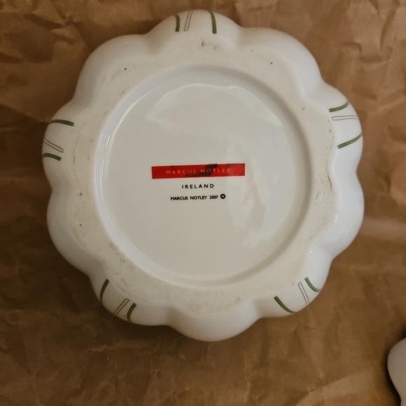 Marcus Notley Ireland Porcelain Pumpkin Canister Cookie Jar w Clover St Pats 8" - Picture 6 of 8